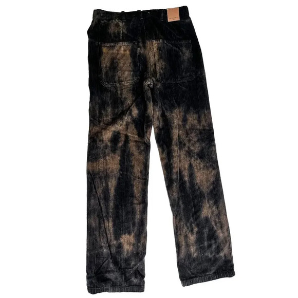 Free People Reese Pitched Straight Corduroy Pants Tie Dye Brown Tan 27 - Picture 7 of 10